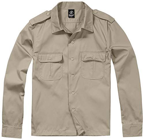 Brandit Us Hemd Langarm Camisa para Hombre