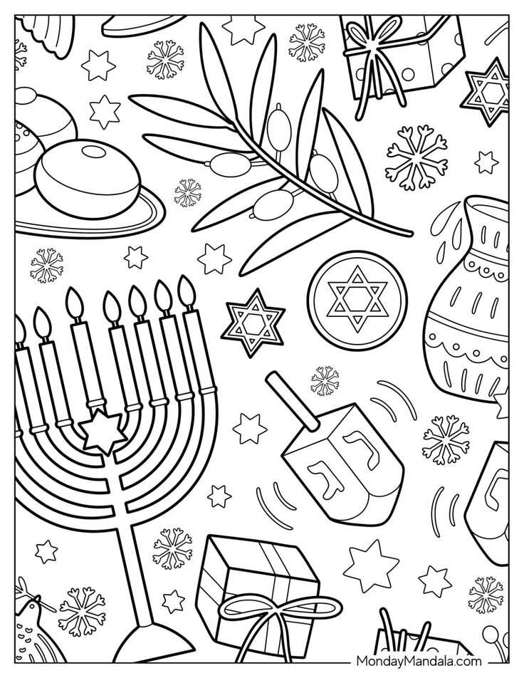 20 Hanukkah Coloring Pages Free - E9771e51e367a5d88408fdcd714b6d15