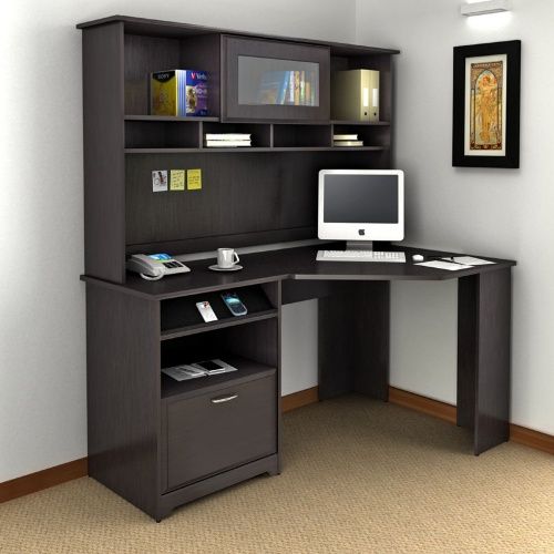 small corner office desk. bush cabot corner computer desk with optional hutch this collection is what separates the office from your average workspace small