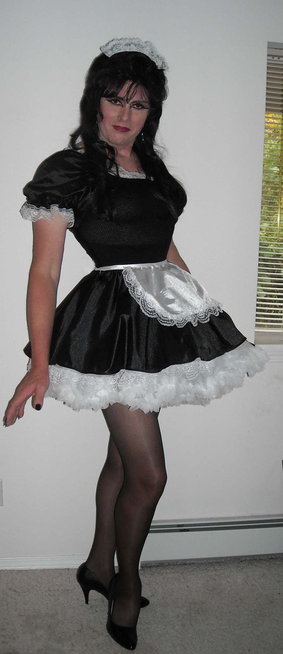 Men cross-dressing transvestite