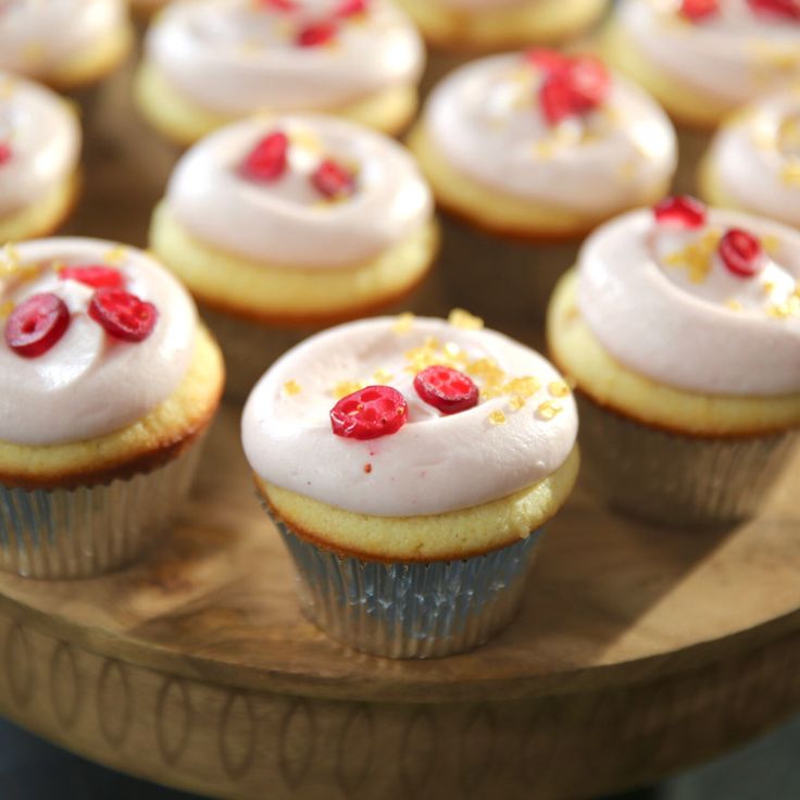 Cranberry Stuffed Cupcakes with Cranberry Cream Cheese