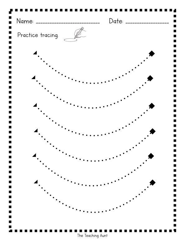 tracing lines worksheets the teaching aunt tracing