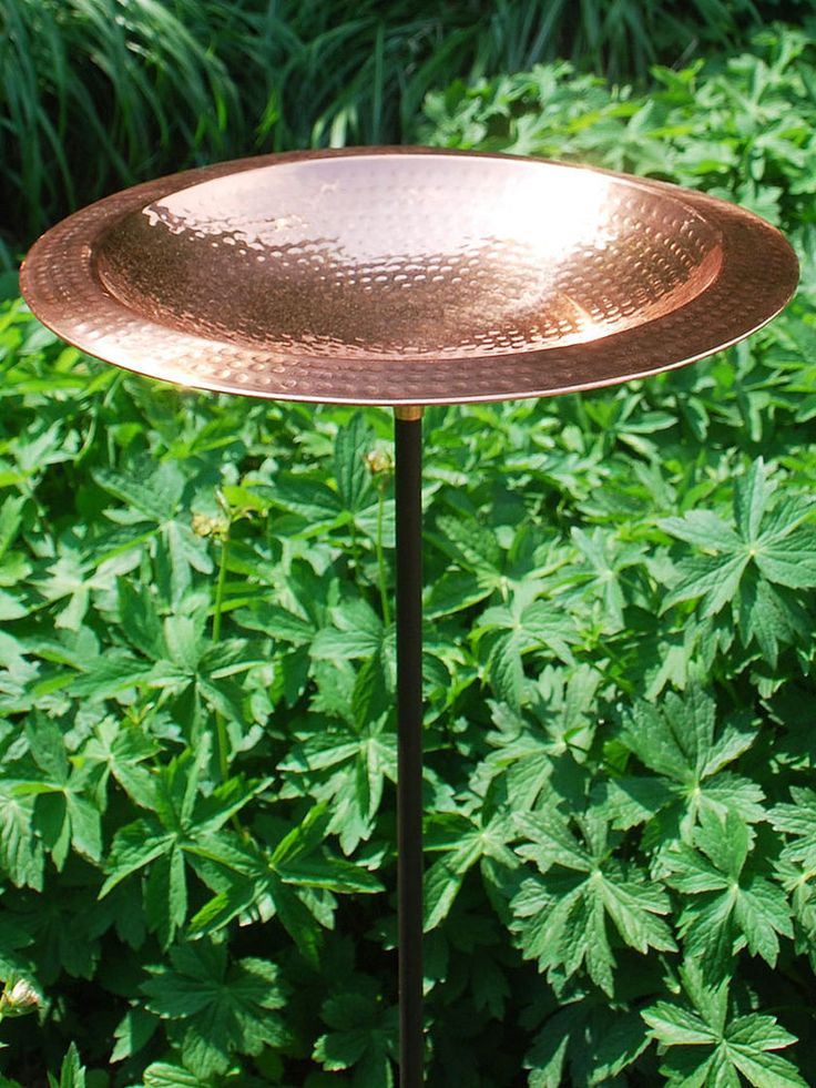 Hammered Copper Bowl Bird Bath By Achla Designs Gardeners Com