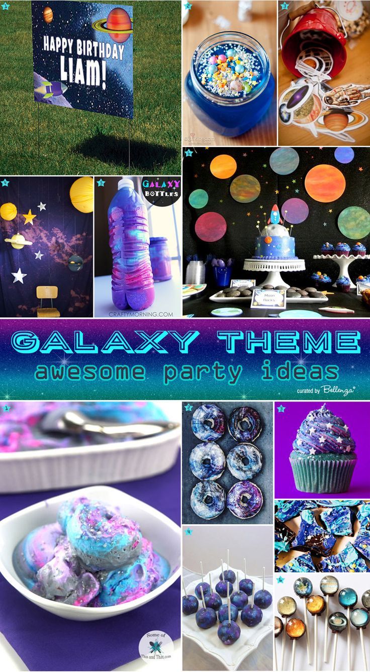 galaxy themed birthday party ideas 13 birthdaythemed birthday partiestheme partiesastronaut