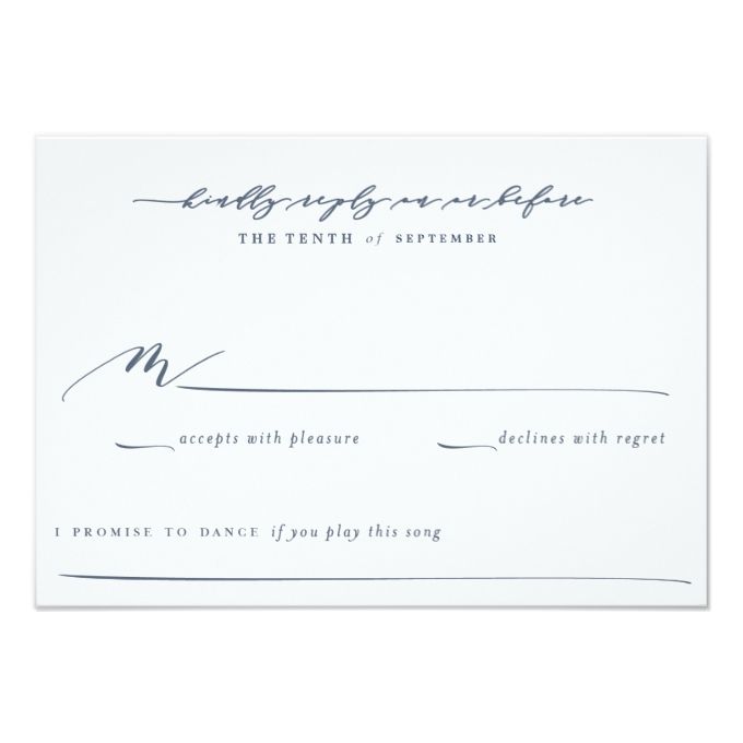 wedding reply card