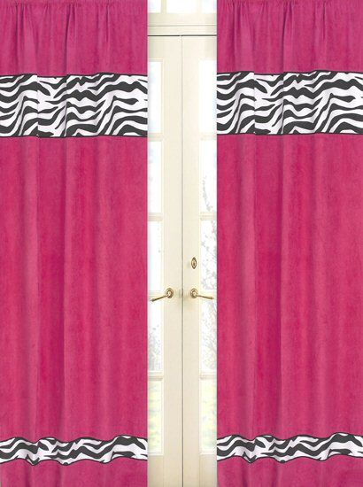 Hot Pink Black Zebra Print Window Curtains D Set Of 2 Hot Pink Black Zebra Print Window Curtains D Set Of 2 Panels Need These For Hope S And Room Prints In