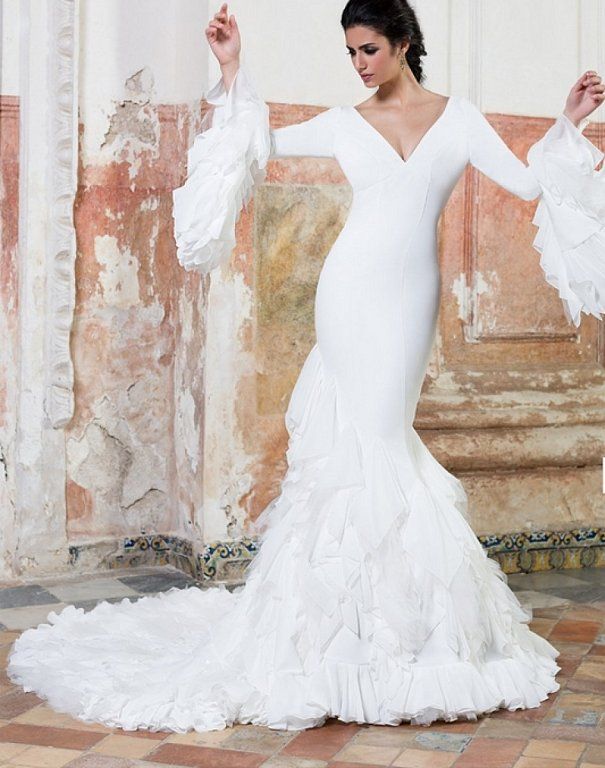 vestidos de novia flamencos: ¡para novias con mucho arte! | beauty