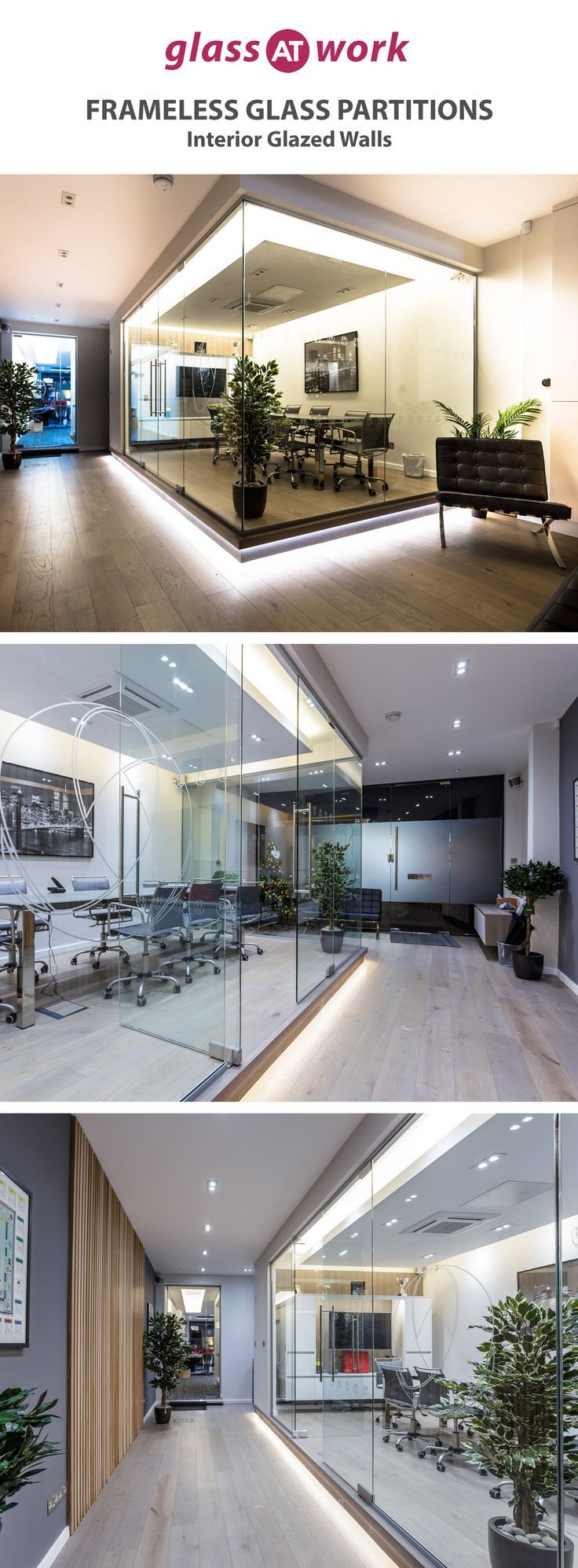 Frameless Glass Room! Beautiful glazed corner office in