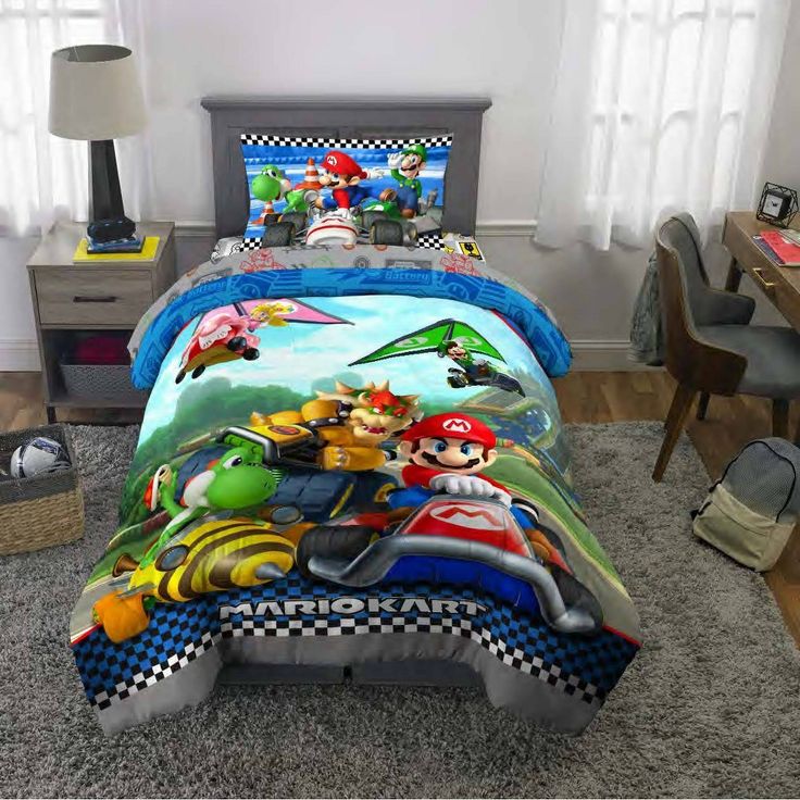 Mario comforter cheap set twin