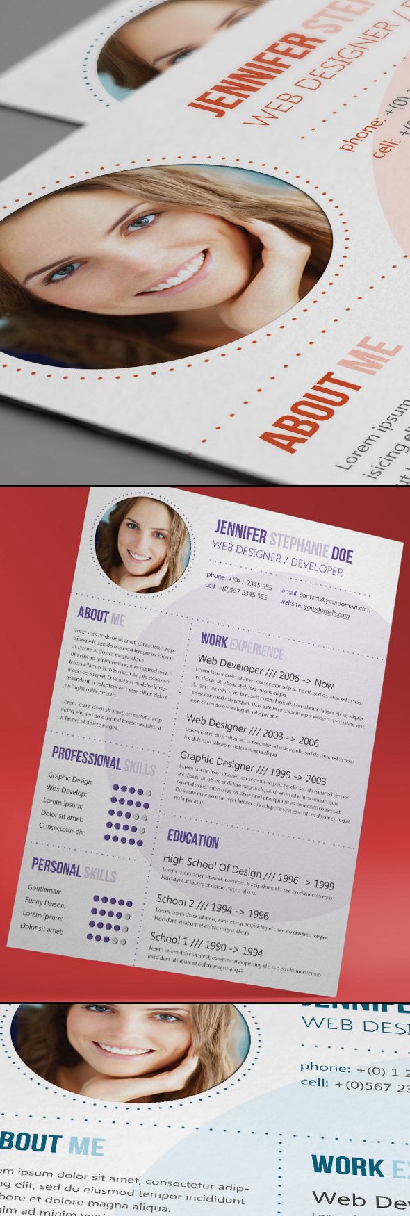For more premium CV templates, click here! la pose del personaje es totalmente adecuada para generar confianza