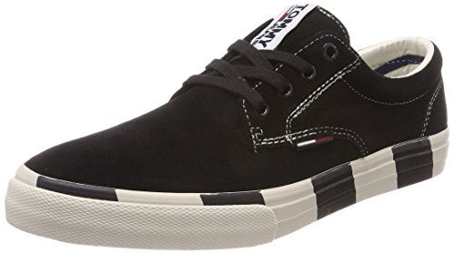 Hilfiger Denim Herren Tommy Jeans Suede Sneaker Schwarz (Black 990) 46 EU #her...