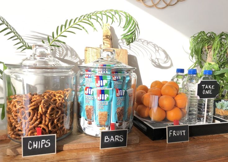 How to Set Up a Family Snack Station | Snack station, Snack display
