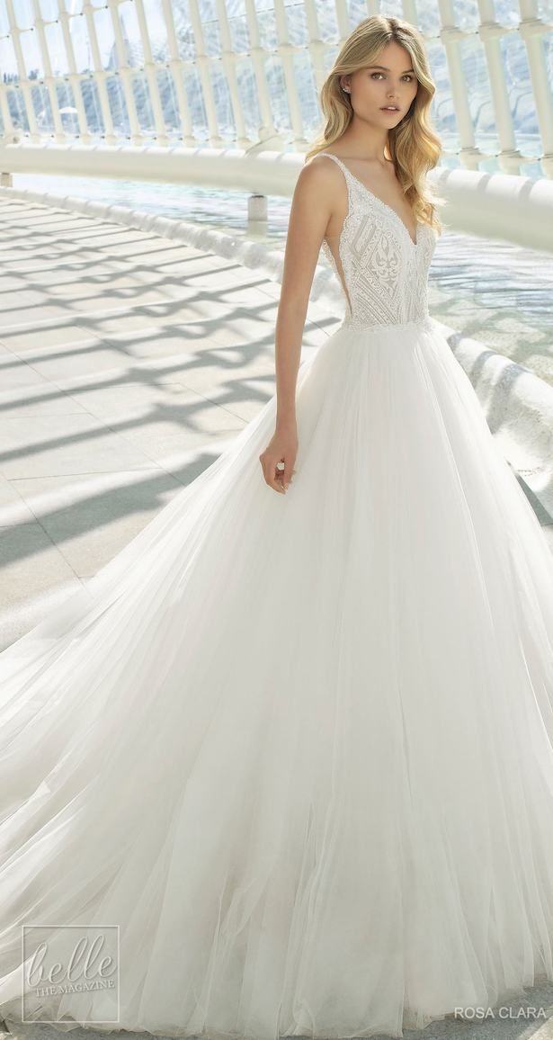 Flowing Pink Wedding Dresses