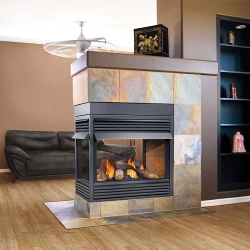 Napoleon Gvf40 2 Sided 3 Peninsula 4 Gas Fireplace Vent Free Natural Bookshelves Remodel Fireplace Bookshelves, Double Sided Ventless Gas Fireplace Inserts