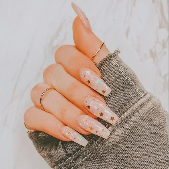 pic Hermosas Uñas Acrilicas Cuadradas Largas gel cuadradas