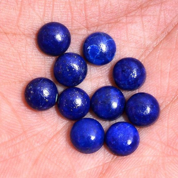 Natural AAA Lapis Lazuli 9mm Semi Precious Gemstone Round Smooth Cabochon Lot Natural AAA Lapis Lazuli 9mm Semi Precious Gemstone Round Smooth Cabochon Lot