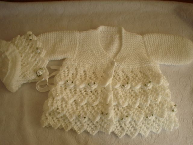 BABY OR REBORN LAYERS OF LACE DRESS KNITTING PATTERN