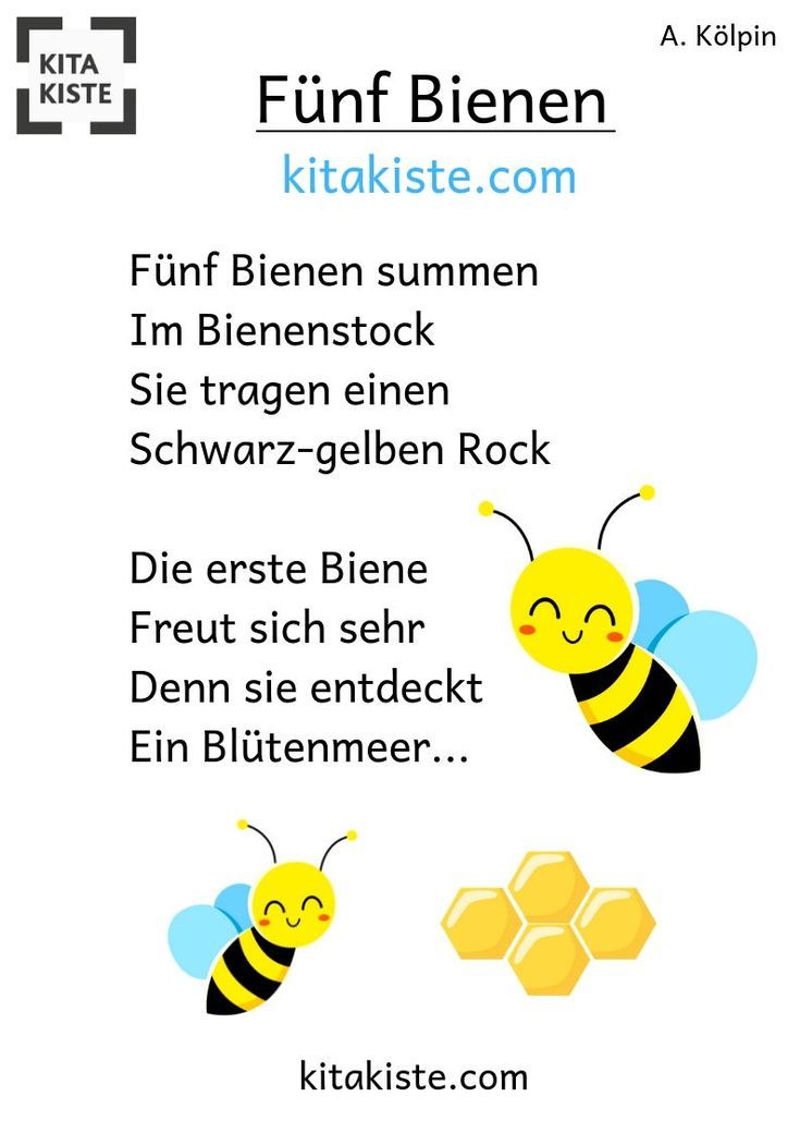 Bienen Fingerspiel Bienen Fingerspiel