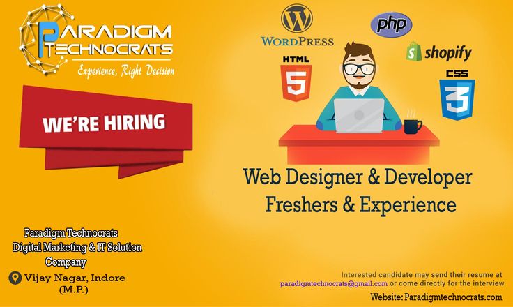 Web Designer & Developer Freshers & Experience Required a candidate Web Designer & Developer Freshers & Experience Required a candidate