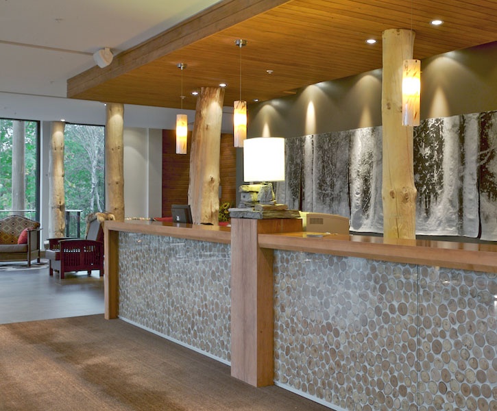 office front desk design design. i was looking at just the stone front of this desk not wood stain or ceiling office design