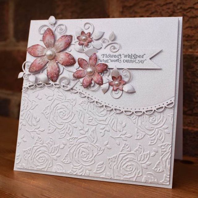 White Lace Cutting Dies Edge Papers For DIY Scrapbooking Card Making Decoration