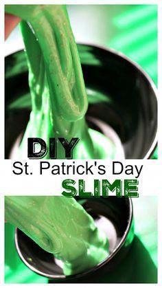 Green & Gold DIY Slime for St. Patrick's Day - Great gift or easy craft for ...