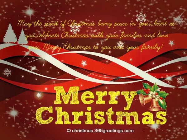 christmas wording samples
