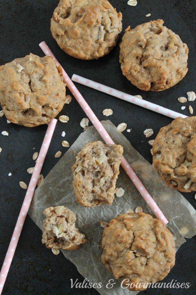 Muffins aux pommes et à l'avoine
