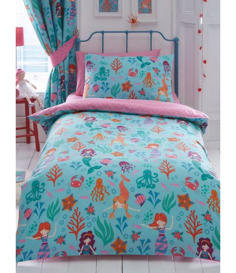 Double Duvet Cover and Pillowcase Set Arthouse Mermaid Single Duvet Cover