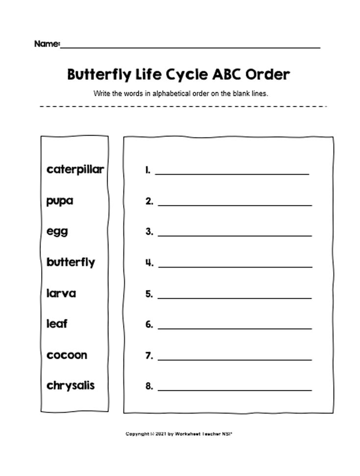 5 printable abc order science worksheets made by teachers in 2021