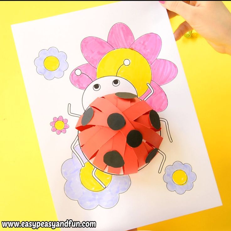 3d Paper Ladybug Craft For Kids With Template 3d Craft 3d Paper Ladybug Craft For Kids With Template 3d Craft