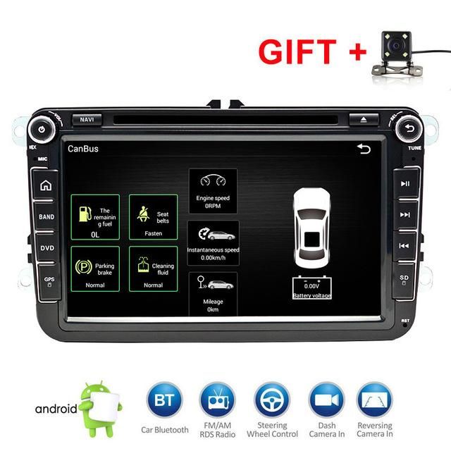 2 Din Car Dvd Player 8 Hd For Vw Polo Gti Golf 5 6 Mk5 Mk6 Jetta
