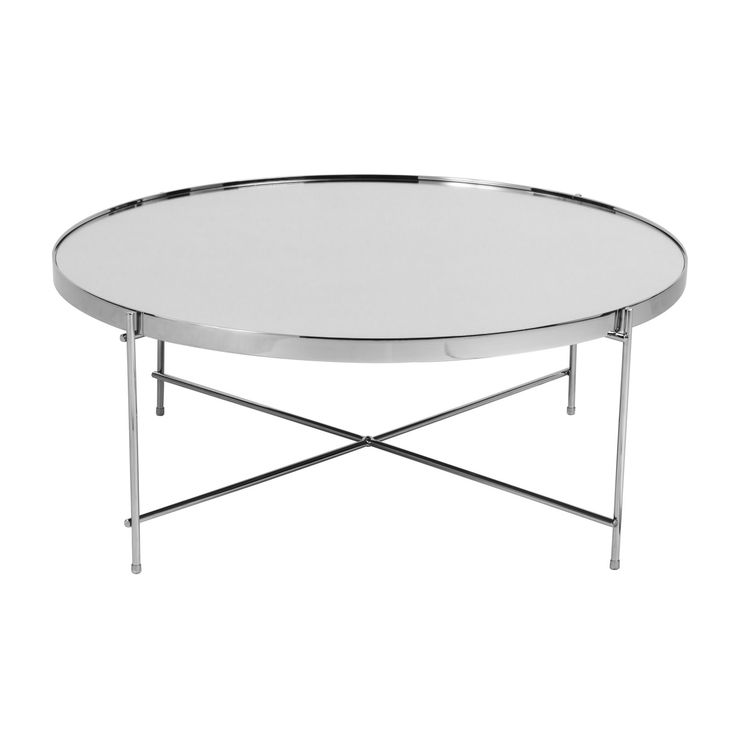 Euro Style Juno Coffee Table Metal Round Wood Euro Style Juno Coffee Table Metal, Oakland Circular Chrome Coffee Table