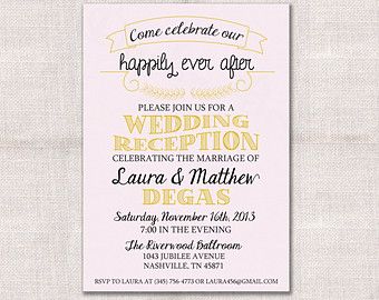 wedding reception invite
