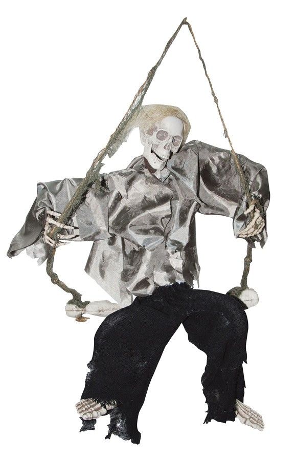 halloween decor n more kicking reaper on swing halloweendecornmorecom