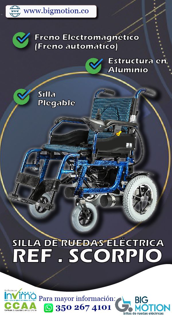 Silla De Ruedas Eléctrica Estructura En Aluminio Con Freno Electromagnético Comunícate Con Nosotros Para Mayor Inf Ruedas Eléctricas Silla De Ruedas Ruedas