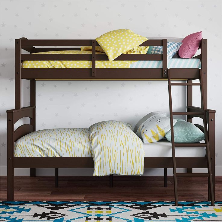 Dorel Living Brady Solid Wood Bunk Beds Twin Over Full