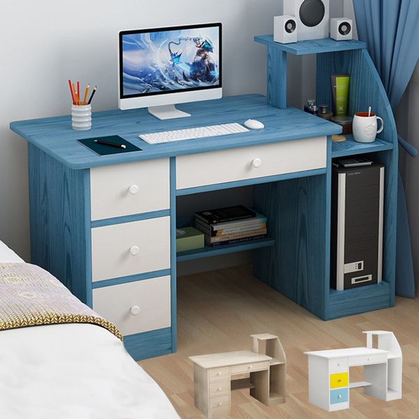 Simpleness Study Desk Laptop Computer With Drawer Shelf Office Home Modern Small Wish In 2022 Drawers Simpleness Study Desk Laptop Computer, Small Modern Desks With Drawers