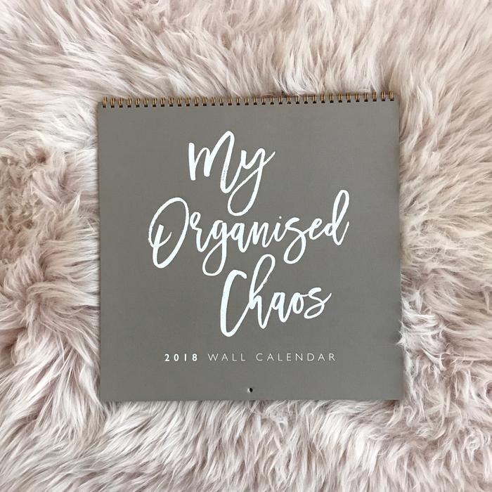 2018 My Organised Chaos Calendar GREY Wall calendar, Organized chaos