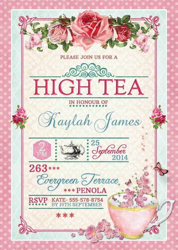 high tea invitation tea party invitation by westminsterpaperco
