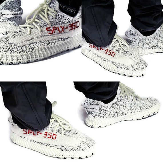 Hand Knitted And Crochet Zebra Striped Adidas Yeezy Boost 350