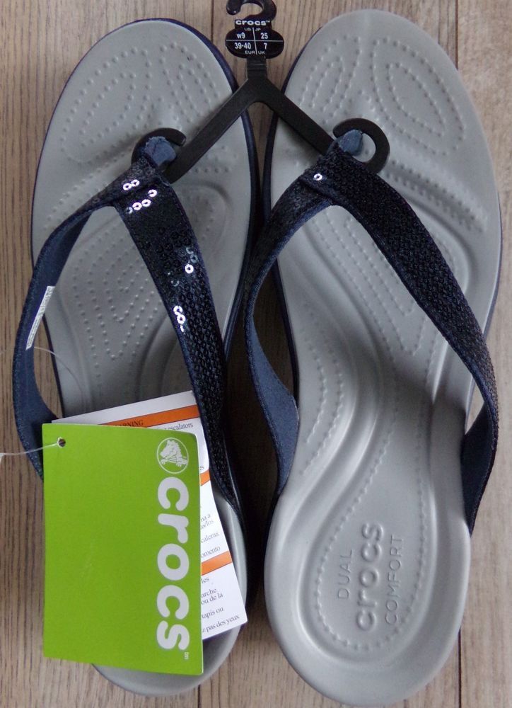 crocs capri sequin flip flop