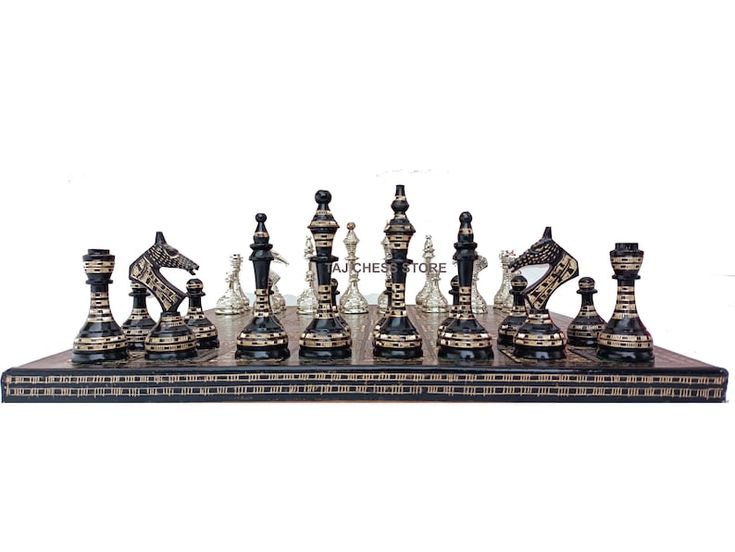 14 Handcrafted Russian Soviet Series Metal Chess Pieces /& Board Set with velvet storage box Brass Metal Luxury Chess Set Quad Weighted