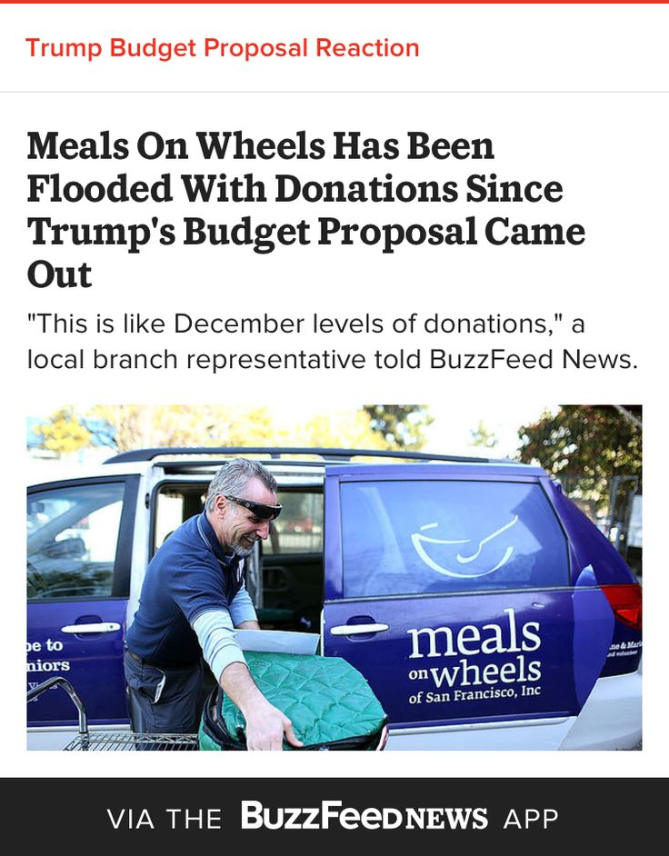 Meals On Wheels Has Been Flooded With Donations Since Trumpu0027s - budget proposal Meals On Wheels Has Been Flooded With Donations Since Trumpu0027s - budget proposal