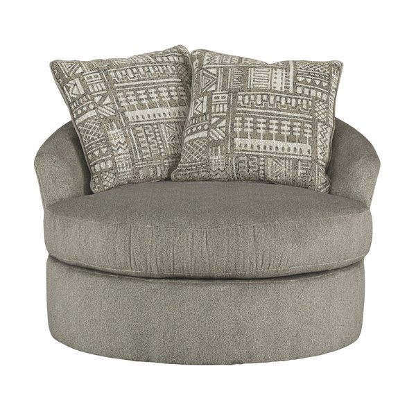 Horka Swivel Chair And A Half In 2020 Chair And A Half Swivel Chair Swivel Barrel Chair