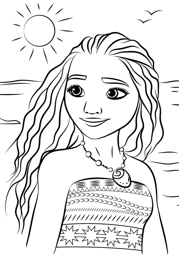 Moana Coloring Book for Girls Educative Printable Princess coloring