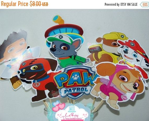 ON SALE 15% OFF Paw Patrol Centerpiece, Paw Patrol Centerpiece Digital