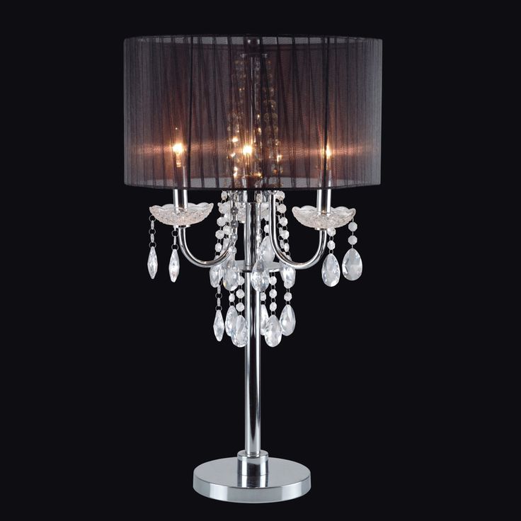 Table Lamps Silver Lamp Crystal Table Lamp Crystal Lamps, Black Crystal Lampshade
