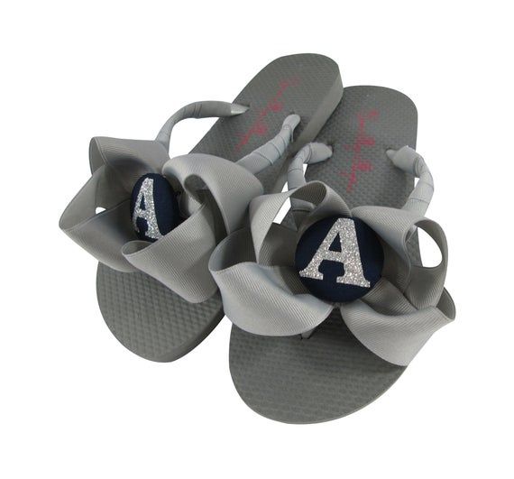 Ladies and Child Sizes Prom Black Rhinestone on Flat or Wedge Heel Fleur de Lis Bow Flip Flops Gymnastics Bridesmaids Pageant Sandals