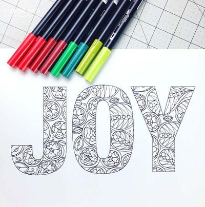 Joy Coloring Sheet | Christmas coloring printables free, Coloring